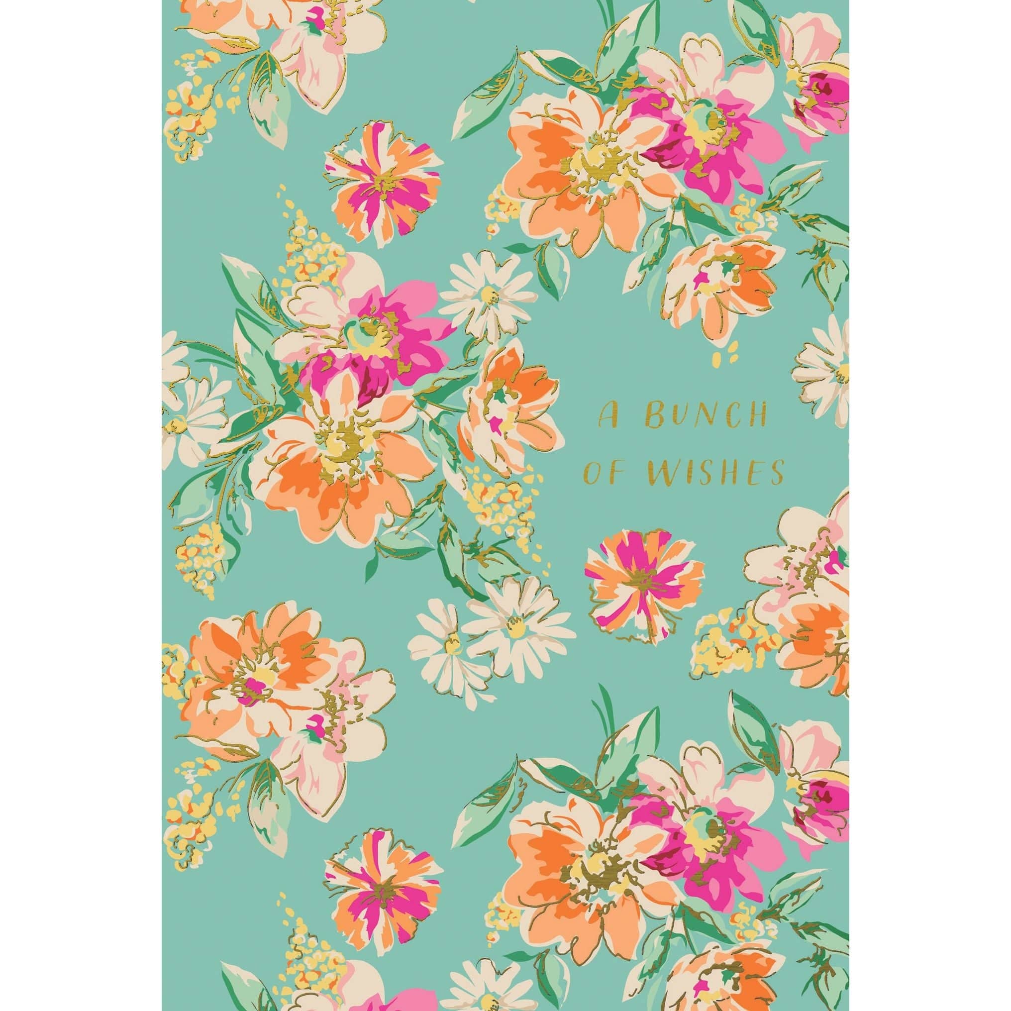 Pictura Floral Blossoms birthday card featuring colorful flower illustrations on an elegant greeting card design.